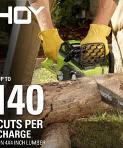 Greenworks 40V 16" Brushless Cordless Chainsaw (Great For Tree Felling, Limbing, Pruning, and Firewood / 75+ Compatible Tools), 4.0Ah Battery and Charger Included 16" (4.0Ah) Gen 1 38 81zFGt4gv7S