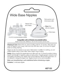 Medela Slow Flow Bottle Nipples with Wide Base, Baby Newborns Age 0-4 Months, Compatible with All Medela Breast Milk Bottles, Made Without BPA, 3 Count (Pack of 1) 11 81zFWsgOFuL