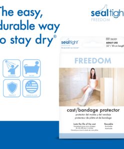 Brownmed - Seal-Tight Freedom Cast & Bandage Protector - Shower Cast Cover for Legs - Waterproof Shower Protector - Leg Cast Bag for Shower & Swimming - Adult Leg 37 81zG3LNVCkL