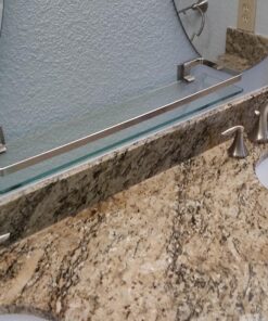 Organize It All Wall Mounting Glass Shelf with Nickle Finish and Rail 31 81zGZ15EAvL