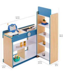 Amazon Basics Grocery Store Checkout Counter, Kids Supermarket Pretend Play Store, Gift for Age 3Y+ 22 81zI9krDf5L