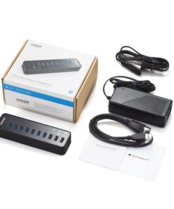 Anker 10 Port 60W Data Hub with 7 USB 3.0 Ports and 3 PowerIQ Charging Ports for MacBook, Mac Pro/Mini, iMac, XPS, Surface Pro, iPhone 7, 6s Plus, iPad Air 2, Galaxy Series, Mobile HDD, and More 28 81zJlKRdeTL