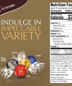Lindt LINDOR 4 Flavors Assorted Truffles, 19 oz. Bag 19 Ounce (Pack of 1) 10 81zK Kh7sVL