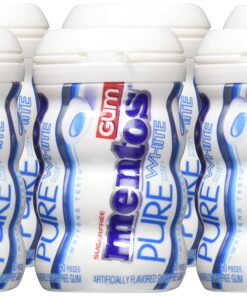 Mentos Pure White Sugar-Free Chewing Gum With Xylitol, Sweet Mint, Bulk, 50Piece Bottle (Pack Of 6) 13 81zK0grwJkL