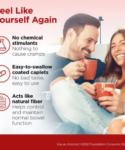 FiberCon Fiber Therapy Coated Caplets, Safe, Simple & Comfortable Insoluble Fiber for Bowel Irregularity, Comfortable Constipation Relief with No Gas or Bloating, 140 Caplets 140 Count (Pack of 1) 11 81zKTXZ9HgL