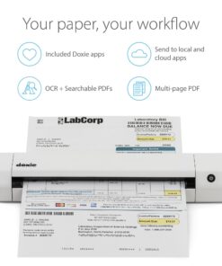 Doxie Go SE Wi-Fi - Simplify Going Paperless with The First Easy-to-Use Wireless Document & Photo Scanner with Portable Scanning, Unlimited Searchable Documents & Seamless Software for Mac, PC, & iOS Battery Sheetfed + Wi-Fi 25 81zKWpxLviL
