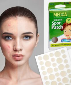 MEDca Acne Care Pimple Patch Absorbing Cover - Hydrocolloid Bandages (36 Count) Two Universal Sizes, Acne Spot Treatment for Face & Skin Spot Patch That Conceals Acne, Reduces Pimples and Blackheads 1 Count (Pack of 36) Round 2-sizes 22 81zKrQXAFIL