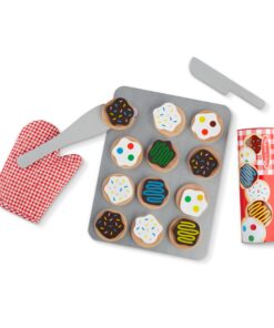 Melissa & Doug Slice and Bake Wooden Cookie Play Food Set - Pretend Cookies And Baking Sheet, Wooden Play Food Set, Toy Baking Set For Kids Ages 3+ 23 81zM6B9Ts2L 3