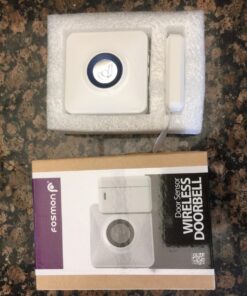 Fosmon WaveLink Wireless Door Chime with 500 Feet Range, 58 Tunes, 5 Volume Levels & LED Indicators for Home/Business/Office (1 Receiver + 1 Sensor) 1 Receiver + 1 Door Sensor Transmitter 47 81zMxrpFi9L