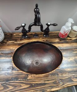 Schrodinger 17-inch Handmade Copper Bathroom Sink in Aged Copper BOU-1713BC Sink Only 25 81zOGAaPfnL