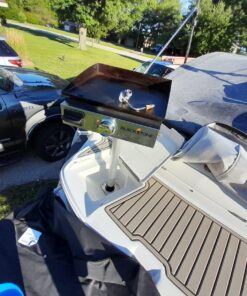 Magma Products, Double Locking Stowable Pedestal Mount, T10-185, Silver, One Size Pedestal locks 25 81zOOcJ7SsL