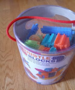 Battat- Bristle Blocks- STEM Interlocking Building Blocks- 50 pc Playset- Developmental Toys for Toddlers & Kids- Basic Builder Bucket- 2 Years + 50 pcs 26 81zOd wgU7L