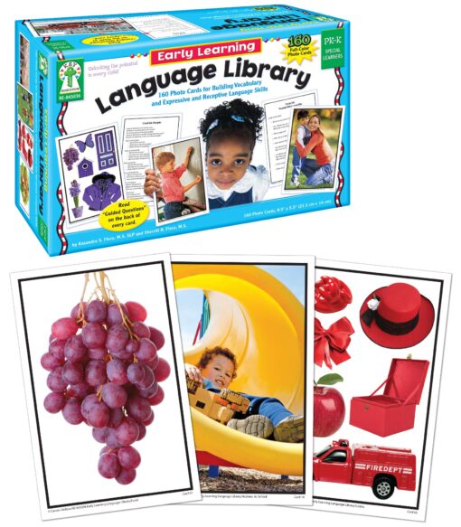 Key Education 160 Early Learning Toddler Flash Cards Ages 3+, Photographic Vocabulary Flash Cards for Toddlers, Toddler Speech Therapy Flash Cards for Preschool & Kindergarten Special Learners Early Learning Language Library