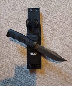 SOG Fixed Blade Knives with Sheath - SEAL Pup Tactical Knife, Survival Knife and Hunting Knife w/ 4.75 Inch Blade and Knife Sheath SEAL Pup - Nylon Sheath 83 81zSLU5BMjL