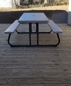 Lifetime 22119 Folding Picnic Table, 6 Feet, Putty 32 81zT K8EE9L