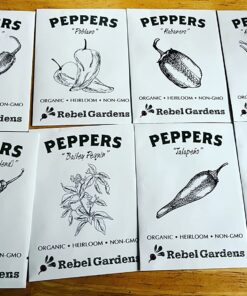 Hot Pepper Seeds - Organic Heirloom Chili Seed Variety Pack for Planting - Cayenne, Jalapeno, Habanero, Poblano, and More 57 81zVK3ULw8L