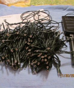 VMANOO Solar Christmas Lights 72 Feet 22 Meter 200 LED 8 Modes Fairy String Lights for Outdoor, Gardens, Homes, Wedding,Party,Lawn,Tree,Gift,Waterproof(Warm White) 1 PACK Warm White 36 81zVKQi2UoL