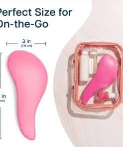 Crave Naturals Glide Thru Detangling Brush for Adults & Kids Hair- Detangler Brush for Natural,Curly,Straight,Wet/Dry Hair, Little Girl & Toddler Accessories, Teenager Gifts -1pk, Pink 1 Pack 26 81zVWsIvOZL