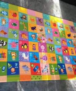 Baby Care Play Mat (Large, Playful - Pinko & Friend) 82'' x 55'' Original One-Piece Reversible Rollable Waterproof Play Mat for Infants, Babies, Toddler, and Kids Large 47 81zWm3BcsL