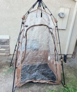 Sports Tent, MioTsukus Instant Weather Proof Pod, Pop Up Bubble Clear View Tent, All Weather Shelter with Extra Top Cover for Soccer, Football, and Other Outdoor Events- 1~4 People 40"l X 46"w X 65"h (1~2 Person) 79 81zXvwnmZZL