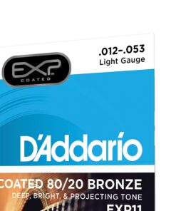 D'Addario EXP12-B25 Coated Acoustic Guitar Strings Light, 12-53 1-Pack 10 81zYSrOeGkL