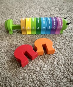 Melissa & Doug Counting Caterpillar - Classic Wooden Toy With 10 Colorful Numbered Segments 29 81zYpAOSM L