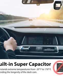 Rexing V1P 3rd Generation Dual 1080p Full HD Front and Rear 170 Degree Wide Angle Wi-Fi Car Dash Cam with Supercapacitor, 2.4" LCD Screen, G-Sensor, Loop Recording, Mobile App V1P Gen3 22 81zaNIhv02L