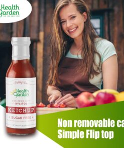 Health Garden Xylitol Ketchup - Non GMO - Sugar Free - Kosher - Made in the U.S.A. - Keto Friendly (12 oz) 10 81zc2pwvDIL
