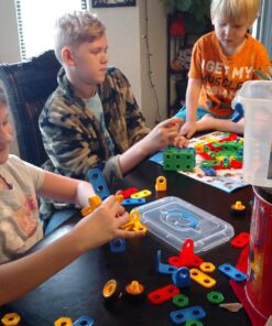 Brickyard Building Blocks STEM Toys - Educational Building Toys for Kids Ages 4-8 with 101 Pieces, Tools, Design Guide and Toy Storage Box, Gift for Boys & Girls 101 Piece 25 81zd5uc6TcL