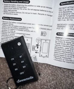 DEWENWILS Light Sensor Timer Waterproof, Plug in Timer Switch, 100 ft Range Remote Control with 2 Grounded Electrical Outlets for Outdoor String Lights, 15A 1/2HP UL Listed 37 81zdraffVfL