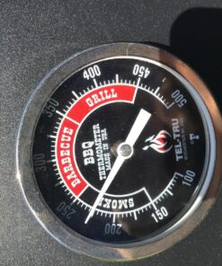 Alternative view of Tel-Tru BQ300 Barbecue Thermometer, 3 inch Black dial with Zones, 4 inch stem, 100/500 Degrees F