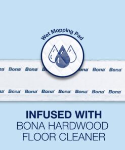 Bona Hardwood Floor Disposable Wet Cleaning Pads - 12 cleaning pads per pack - unscented - Use with Bona Mops - Residue-Free Floor Cleaning Solution for Wood Floors 12 Count (Pack of 1) 20 81zeZIrXeEL