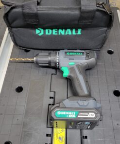 Amazon Brand - Denali by SKIL 20V Drill Driver Kit with 36 Piece Bit Set, Includes 2.0Ah Lithium Battery, 1A Compact Charger and Carry Bag, Blue Drill Driver, Battery, 1A Charger & Bit Set 43 81zfQoFeQ8L