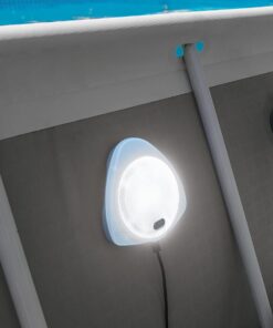 Intex Underwater LED Magnetic Above Ground Wall Pool Light with Magnetic Transmitter and 4 Different Color Options, Multicolor/White Wall Light 30 81zgBeB9BiL