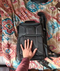 USA Gear DSLR Camera Backpack Case - 15.6 inch Laptop Compartment, Padded Custom Dividers, Tripod Holder, Rain Cover, Long-Lasting Durability and Storage Pockets - Compatible with Many DSLRs (Black) Black 60 81zgH1ZrcfL