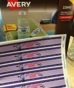 Avery Printable Blank Wraparound Rectangle Labels, 1.25" x 9.75", Matte White, 40 Customizable Labels (22845) 41 81zhUvWQ3L