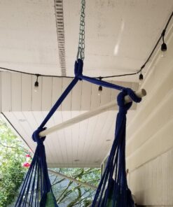 Sorbus Stylish Swing Chair - Fine Cotton Weave for Super Comfort & Durability - Hanging Hammock Chair w/2 Seat Cushions- Portable Outdoor Hanging Chair w/Hardware Kit - Indoor Outdoor Use - Max 265lbs Blue 43 81zk6kIBGDL 1