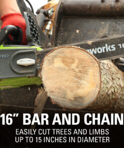 Greenworks 40V 16" Brushless Cordless Chainsaw (Great For Tree Felling, Limbing, Pruning, and Firewood / 75+ Compatible Tools), 4.0Ah Battery and Charger Included 16" (4.0Ah) Gen 1 40 81zm8z1q0LS