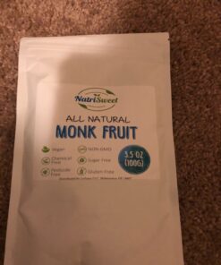 NatriSweet Organic Monk Fruit Extract, 3.5 oz, Pure Monk Fruit Sweetener Organic with No Erythritol, No Fillers, Zero Calories, Pure Monkfruit Sweetener for Keto and Paleo Diet, 322 Servings 34 81znpkgmcxL