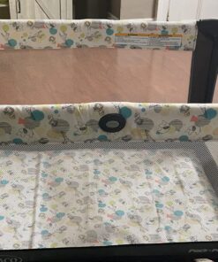 Graco Pack and Play Portable Playard, Push Button Compact Fold, Carnival Pack N Play 39 81zpUHratrL