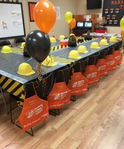 Creative Converting Construction Birthday Zone Plastic Tablecover, Party Supplies, 54" x 108", Multicolor, 1ct 17 81zpykO3xrL