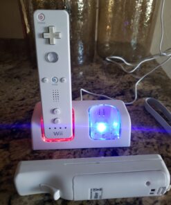 Kulannder Wii Remote Battery Charger(Free USB Wall Charger+Lengthened Cord) Dual Charging Station Dock with Two Rechargeable Capacity Increased Batteries for Wii/Wii U Game Remote Controller (White) 36 81zq3JdEEZL