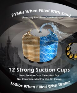 FITVEN Freestanding Punching Bag with Boxing Gloves Heavy Boxing Bag with Suction Cup Base for Adult Kids - Men Stand Kickboxing Bag Black or Silver white 21 81zqkPTrrL