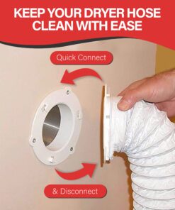 Alternative view of Dryer Dock The Original Dryer Vent Quick Release - Two-Piece Dryer Hose Quick-Connect, Twist & Lock Tight, Fits 4 Inch Tubes,White