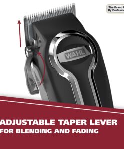 Wahl USA Elite Pro High-Performance Corded Home Haircut & Grooming Kit for Men – Electric Hair Clipper – Model 79602M Black 40 81zvxdAcMiL