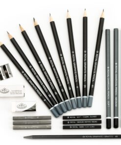 Royal & Langnickel RART-200 Essentials Sketching Pencil Set, 21-Piece Multicoloured 32 81zxzzMwTL 1