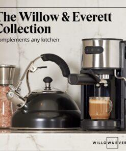 Willow & Everett Whistling Tea Kettle for Stove Top - 2.75 Quart Tea Pots for Stove Top w/Stainless Steel, Mirror Finish & Strainer Single Handle 35 81zyKShbc0L