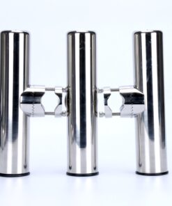 Amarine Made Boat 4pcs Fishing Rod Holder, Stainless Rail Mount Clamp on Rod Holder, Adjustable Fishing Pole Holder for Rails 7/8" to 1" 25 81zzBTceMoL