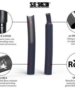 130 PC. Dual Wall Adhesive Marine Heat Shrink Kit - 3:1 Shrink Ratio - Black 3.5 Inch - Assortment - Black 10 81zzQQB QsL