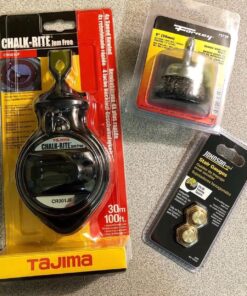 TAJIMA Chalk Line - Chalk-Rite Jam Free Chalk Box with Extra Bold 1mm Snap Line & Five Gear Quick Retrieval - CR301JF Black 23 81zzxJWGnsL